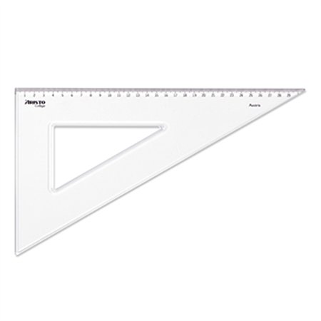 Esquadro Plástico Cristal 60G-30cm Aristo Geocollege AR23630