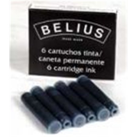 Tinta Canetas 6 Cartuxos Azul