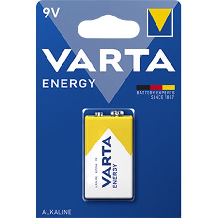 Pilhas 6LR61 Alcalinas 9V 530mAh Varta Energy 1un