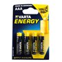 Pilhas AAA LR03 Alcalinas 1.5V 1100mAh Varta Energy 4un