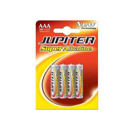 Pilhas AAA LR03 Alcalinas 1.5V 1100mAh Jupiter 4un