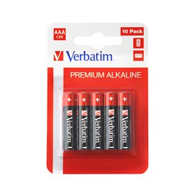 Pilhas AAA LR03 Alcalinas 1.5V 1300mAh Verbatim 49874 10un