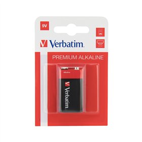 Pilhas 6LR61 Alcalinas 9V 500mAh Verbatim 49924 1un