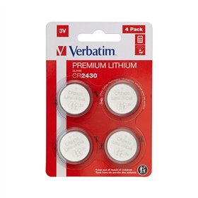 Pilhas CR2430 Lithium 3V 280mAh Verbatim 49534 4un