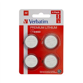 Pilhas CR2450 Lithium 3V 500mAh Verbatim 49535 4un