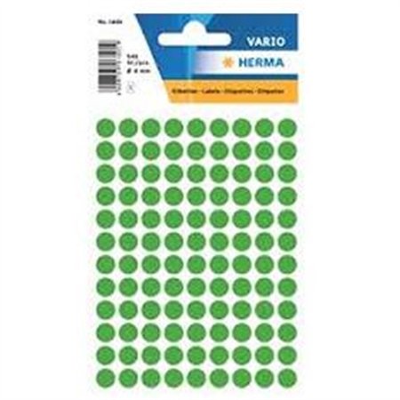 Etiquetas Redondas 08mm Verde Escuro Herma1835 540un