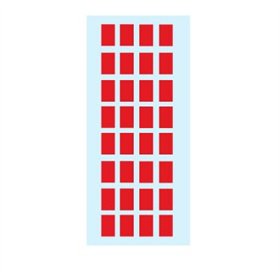Etiquetas 012x018mm 5Fls 3642 Vermelho Herma 160un