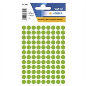 Etiquetas Redondas 08mm Verde Fluorescente Herma1848 540un