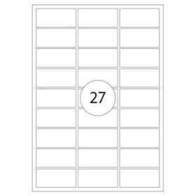 Etiquetas 063,5x029,6mm 25Fls Transparente Mate 675un
