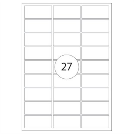 Etiquetas 063,5x029,6mm 25Fls Transparente Mate 675un