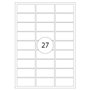 Etiquetas 063,5x029,6mm 25Fls Transparente Mate 675un