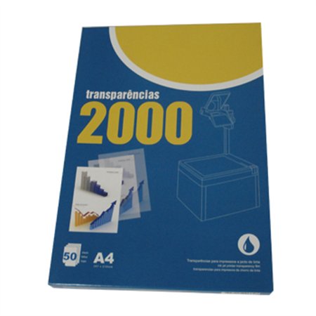 Transparencias Inkjet A4 50fls com Tira Removivel no Topo