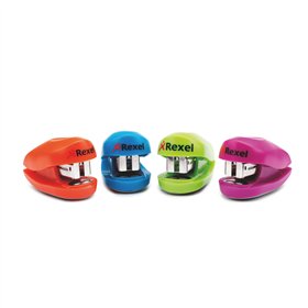 Agrafador Mini 26/6 10 Folhas Rexel Buddy Cores Sortidas
