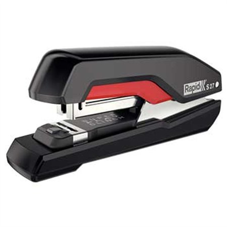 Agrafador 24/6 30 Folhas Halfstrip Rapid S27 Preto/Vermelho