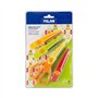 Tesoura 16cm Zig Zag com 4 Lâminas Milan Blister
