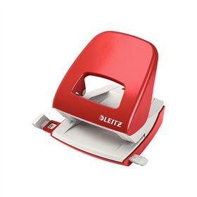 Furador 25 Folhas Leitz 5008 2.5mm c/Regua Vermelho