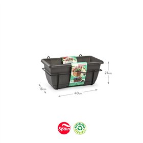 Floreira Varanda Suporte Antracite 27x40x18cm 1un