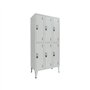 Cacifos Metálicos Triplo 6 Cacifos 900x500x1900mm Cinza