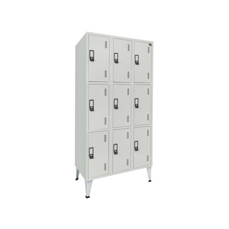 Cacifos Metálicos Triplo 9 Cacifos 900x500x1900mm Cinza