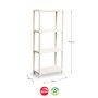 Estante 4 Prateleiras Stack 30x60x140cm Bege