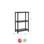 Estante 3 Prateleiras Stack 30x60x95cm Preto