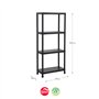Estante 4 Prateleiras Stack 30x60x140cm Preto