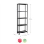Estante 5 Prateleiras Stack 30x60x180cm Preto