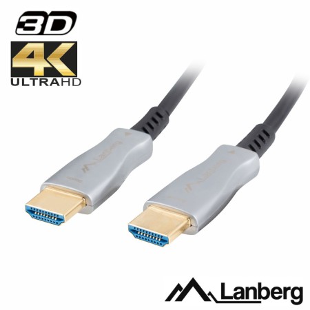 Cabo Hdmi Fibra Óptica Dourado Macho / Macho 2.0 4K 40Mt