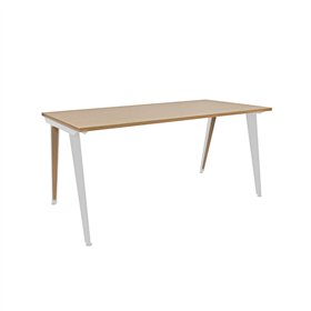 Secretaria LinhaART 1200x800x740 Estrutura Branco/Tampo Faia