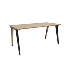 Secretaria LinhaART 1200x800x740 Estrutura Preto/Tampo Faia