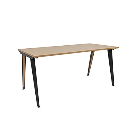 Secretaria LinhaART 1200x800x740 Estrutura Preto/Tampo Faia