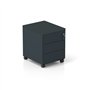 Bloco Rodado de 3 Gavetas com Rodas 420x530x580mm Preto