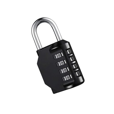 Cadeado 30mm Preto IP68 Reajustável com Código 4 Dígitos