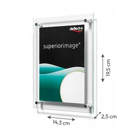Expositor Parede 143x195x25mm A6 Vertical/Horizontal