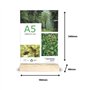 Expositor Mesa 040x150x240mm A5 em T Madeira Vertical