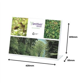 Expositor Mesa 085x420x305mm A3 em L Horizontal