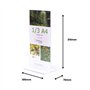 Expositor Mesa 070x100x215mm 1/3 A4 em T Vertical