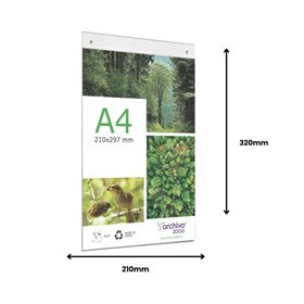 Expositor Parede 210x320mm A4 Vertical