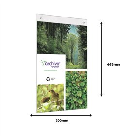 Expositor Parede 300x445x2mm A3 Vertical
