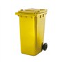 Contentor 240L Polietileno 2 Rodas Amarelo c/ Tampa Amarela