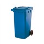 Contentor 240L Polietileno 2 Rodas Azul c/ Tampa Azul