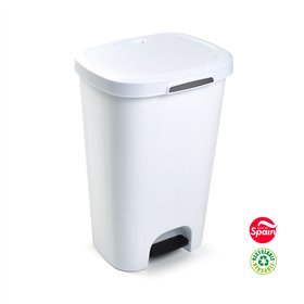 Contentor 50L Plástico Branco com Pedal