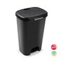 Contentor 50L Plástico Preto com Pedal