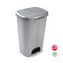 Contentor 50L Plástico Prata com Pedal