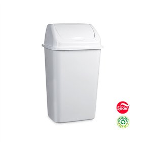 Contentor 30L Plástico Tampa Basculante Branco