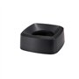 Tampa Balde Quadrado Preto Cube
