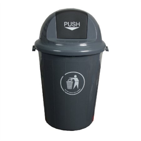 Contentor 80L Plástico Tampa Basculante Cinzento