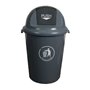 Contentor 80L Plástico Tampa Basculante Cinzento