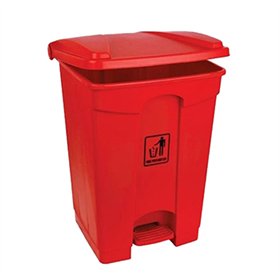 Contentor 45L Plástico Vermelho com Pedal