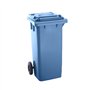 Contentor 120L Plástico 2 Rodas Azul Tampa Azul